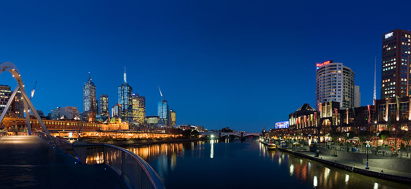Melbourne at night