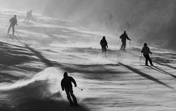 Les skieurs arrivent