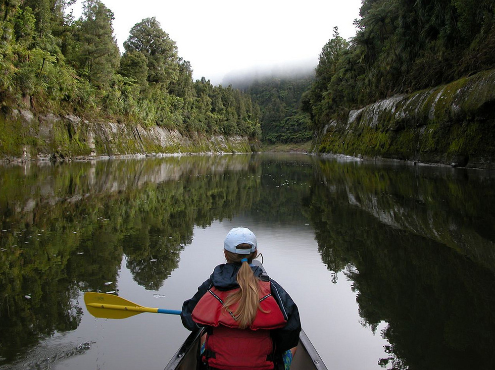 Kayaking on Whanganui River