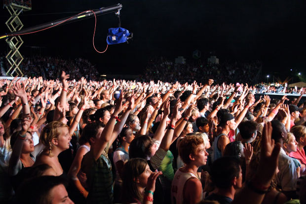 Concert fans at a concert