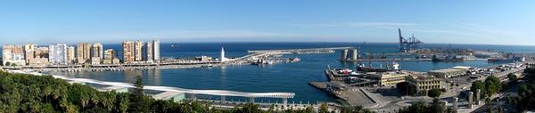 Panorama Malaga Harbor