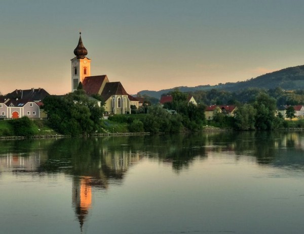 On the Danube above the town of Melk