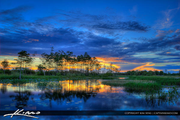 Cool-Sunset-Over-Loxahatchee-Slough-Wetlands