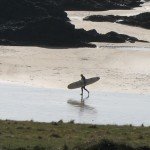 Surfer at Trevone Bay, Cornwall